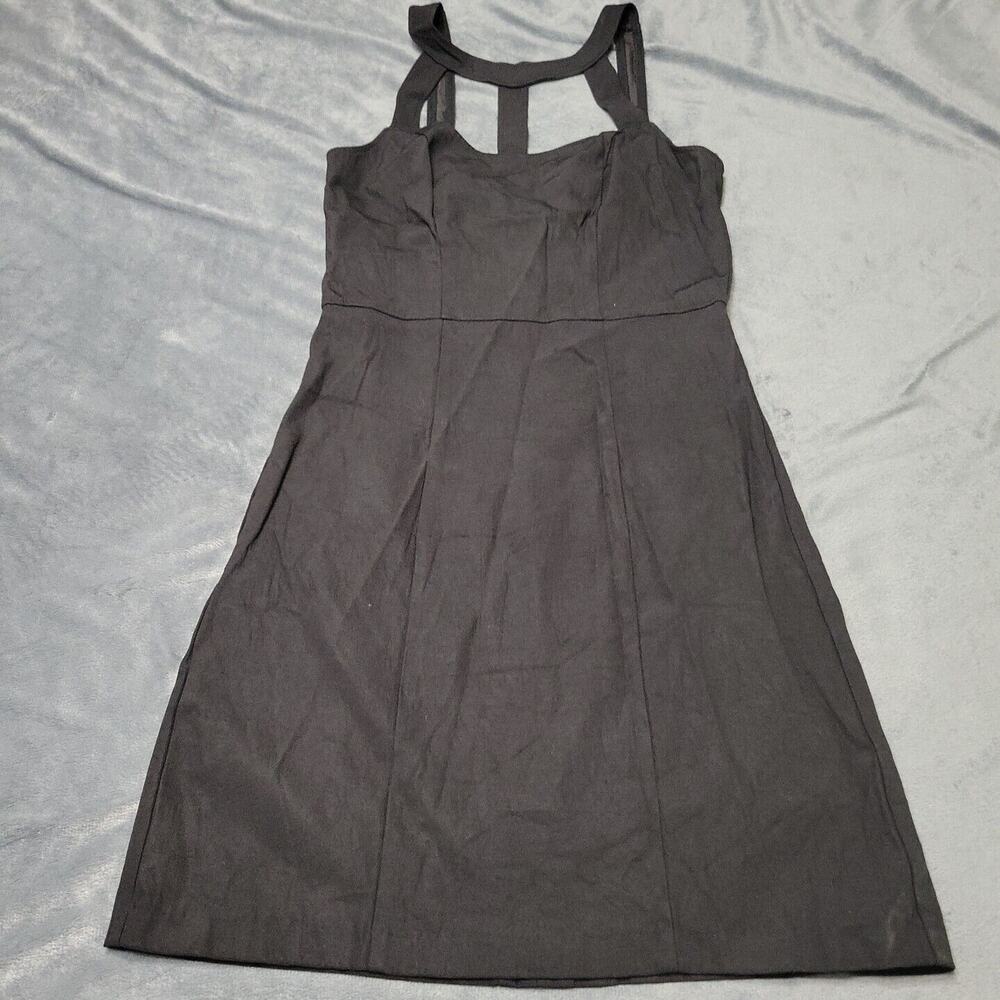 Cache Dress Women Small Mini Fitted Black Bodycon Comfort Stretch Sleeveless Zip